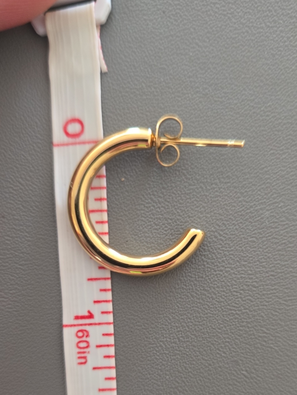 Atolea Gold Hoop Earrings - Small Classic Hoops - Picture 3 of 3